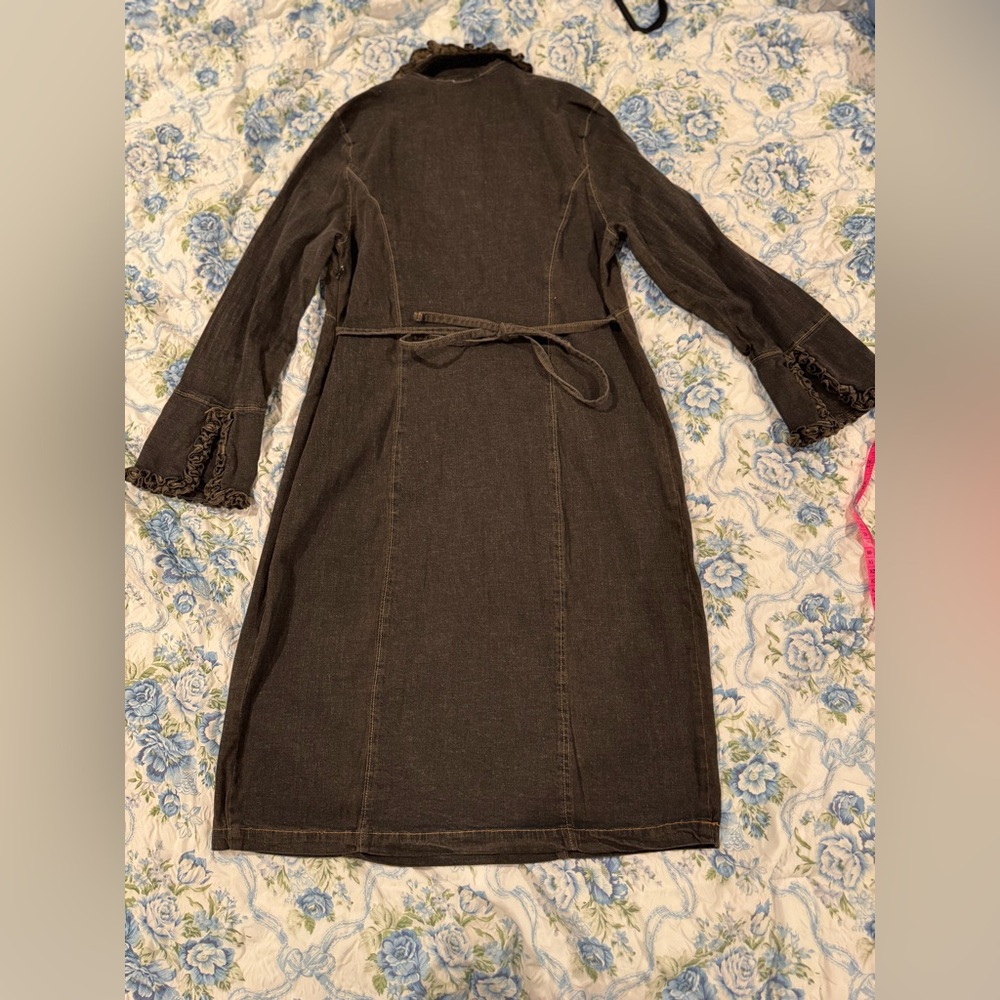 Mimi Maternity Long Sleeve Jean Dress‎ - Picture 6 of 6